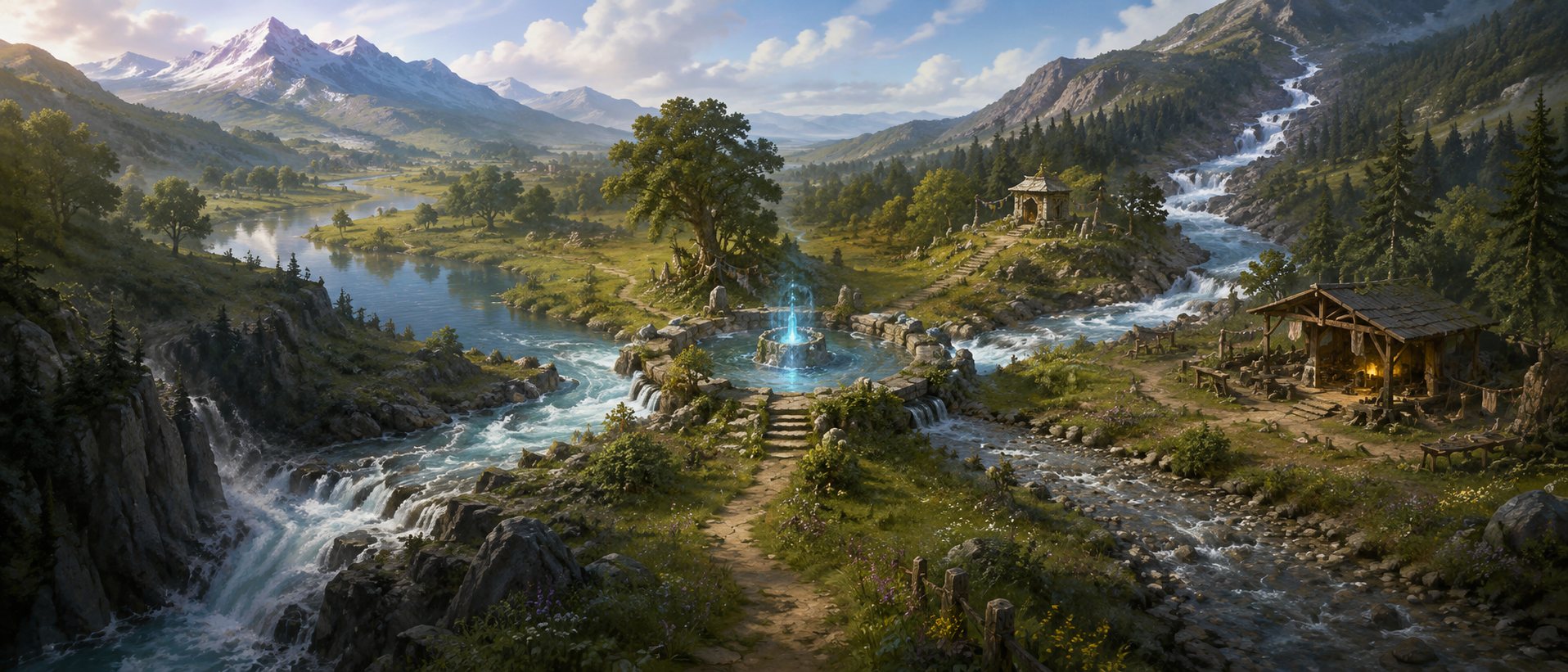 The Sacred Spring and the four rivers