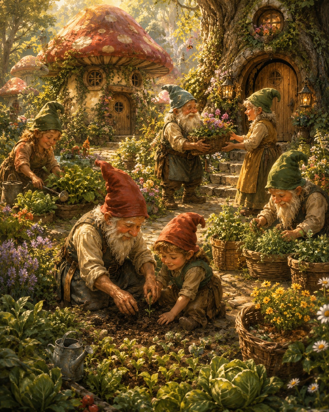 Gnomes family and friends artwork for SAGE.